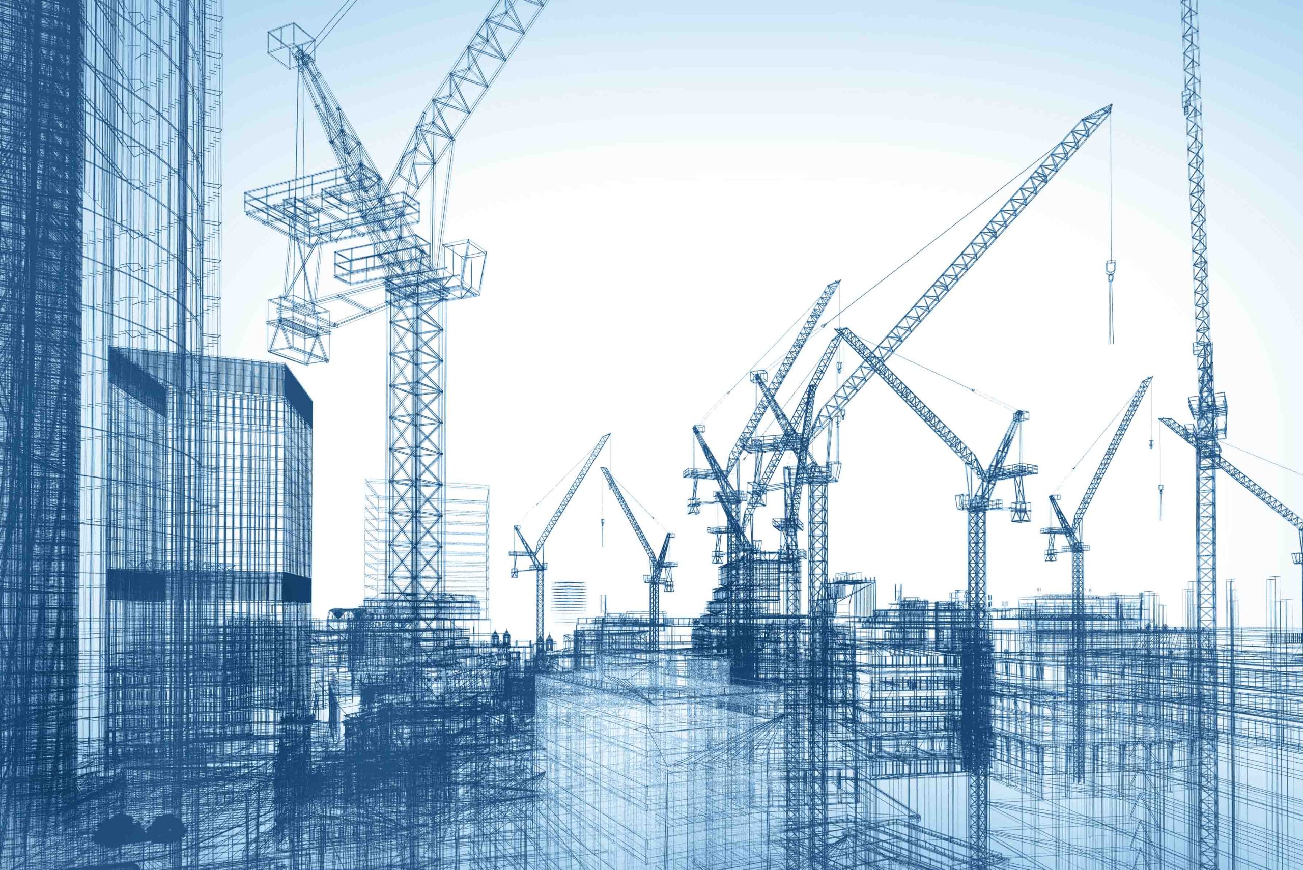 Construction,Site;,3d,Illustration